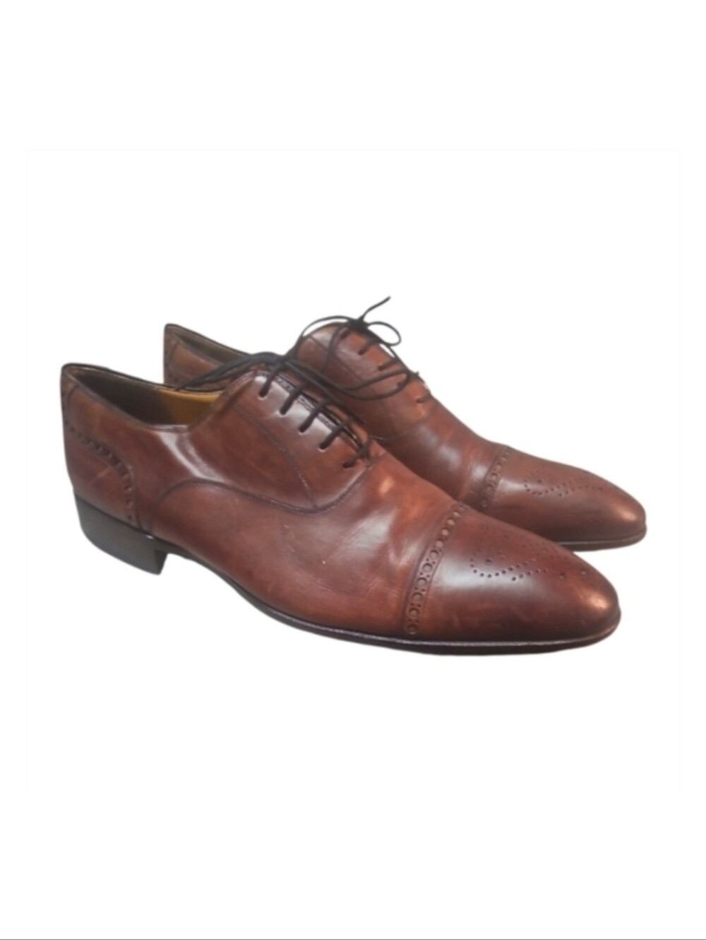 MAGNANNI | Brown Cap-Toe Oxford Dress Shoes – Men’s Size 12